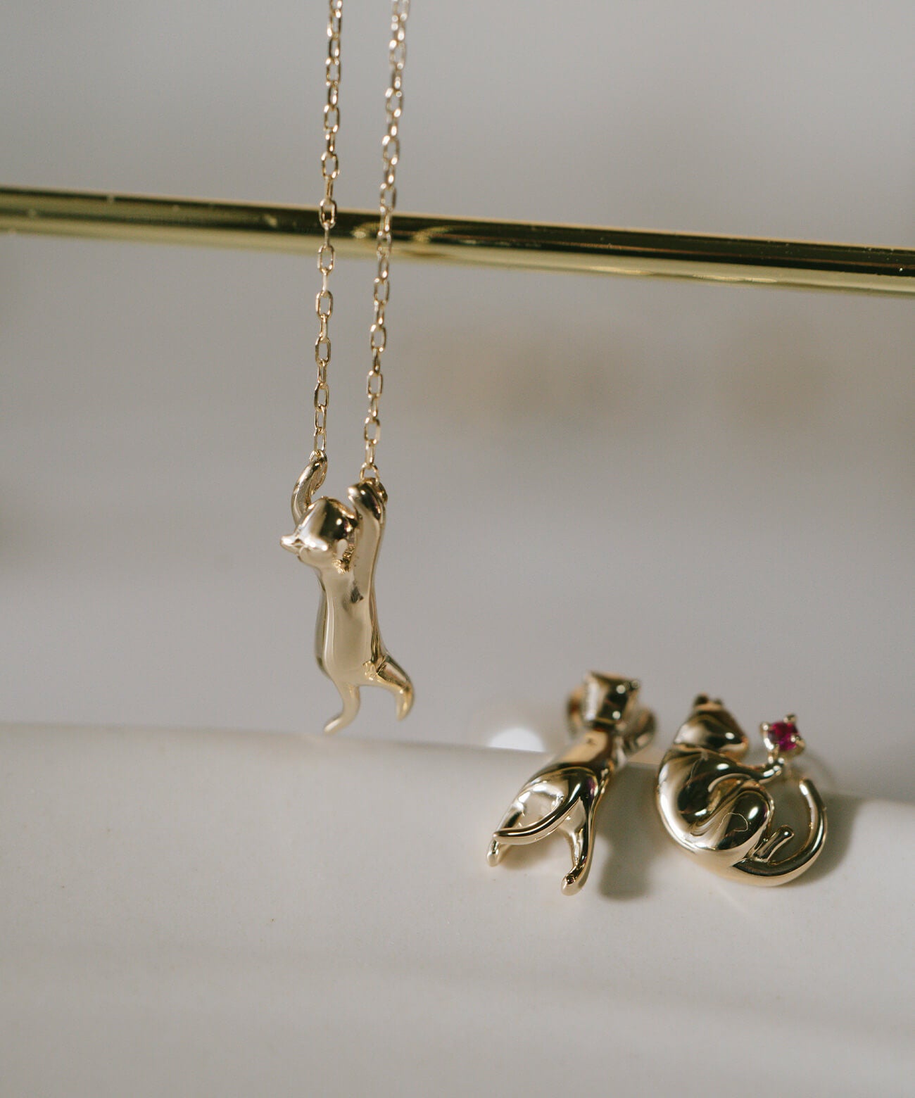 10K Gold Cat Necklace | ZOI-CAT