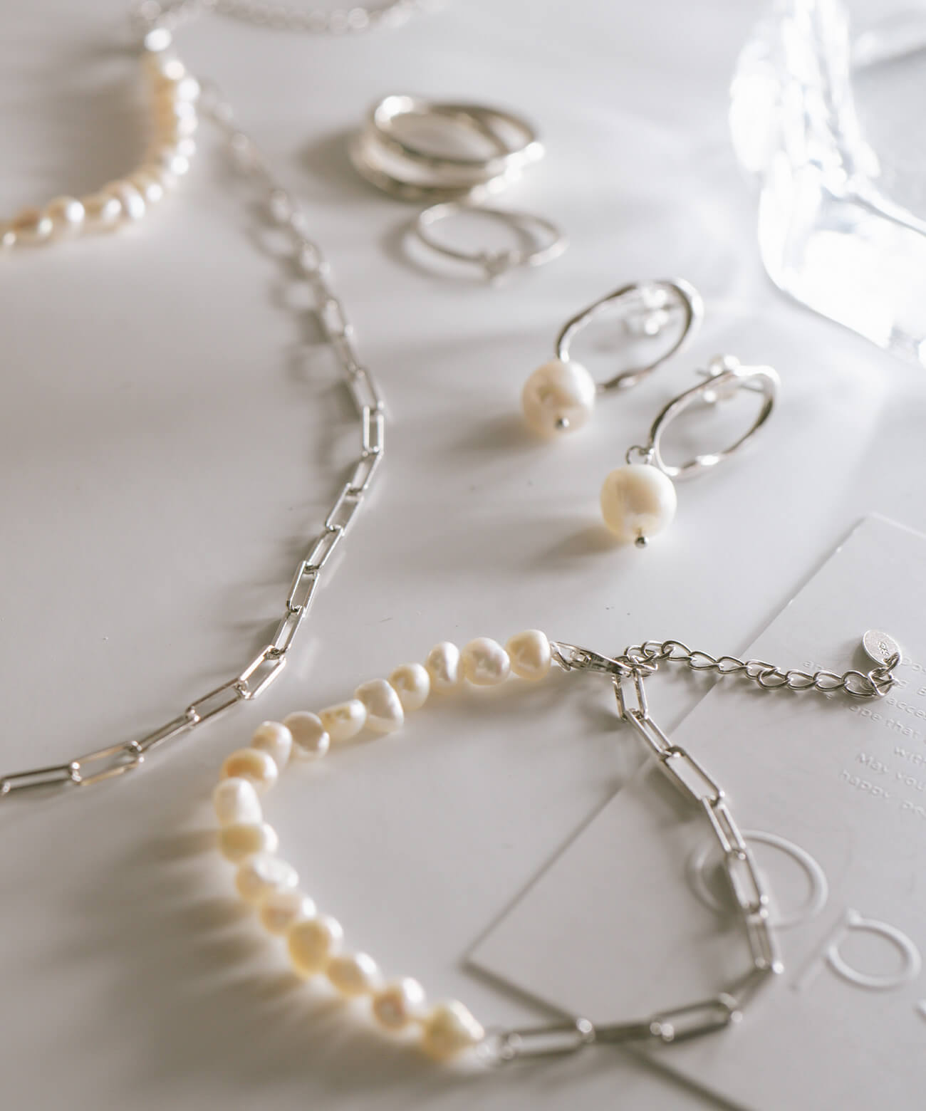 Baroque Pearl Link Chain Bracelet | AFRIZO-MIKTOS-BR