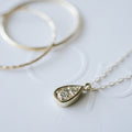 10K Gold Tiny Dorp Diamond Necklace | ASTERI-SPICA