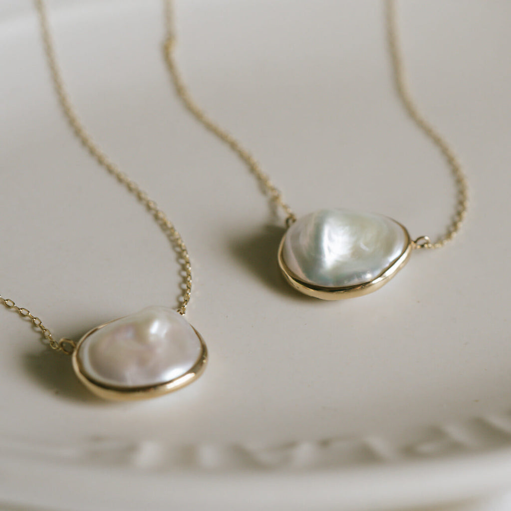 Coin Pearl Gold Necklace | PROPRIUM PERLA