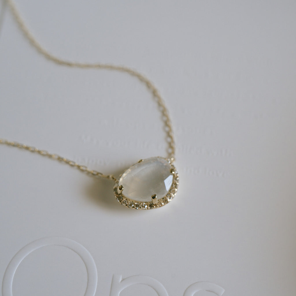 10K Gold Moonstone Necklace | PROPRIUM NEBULA