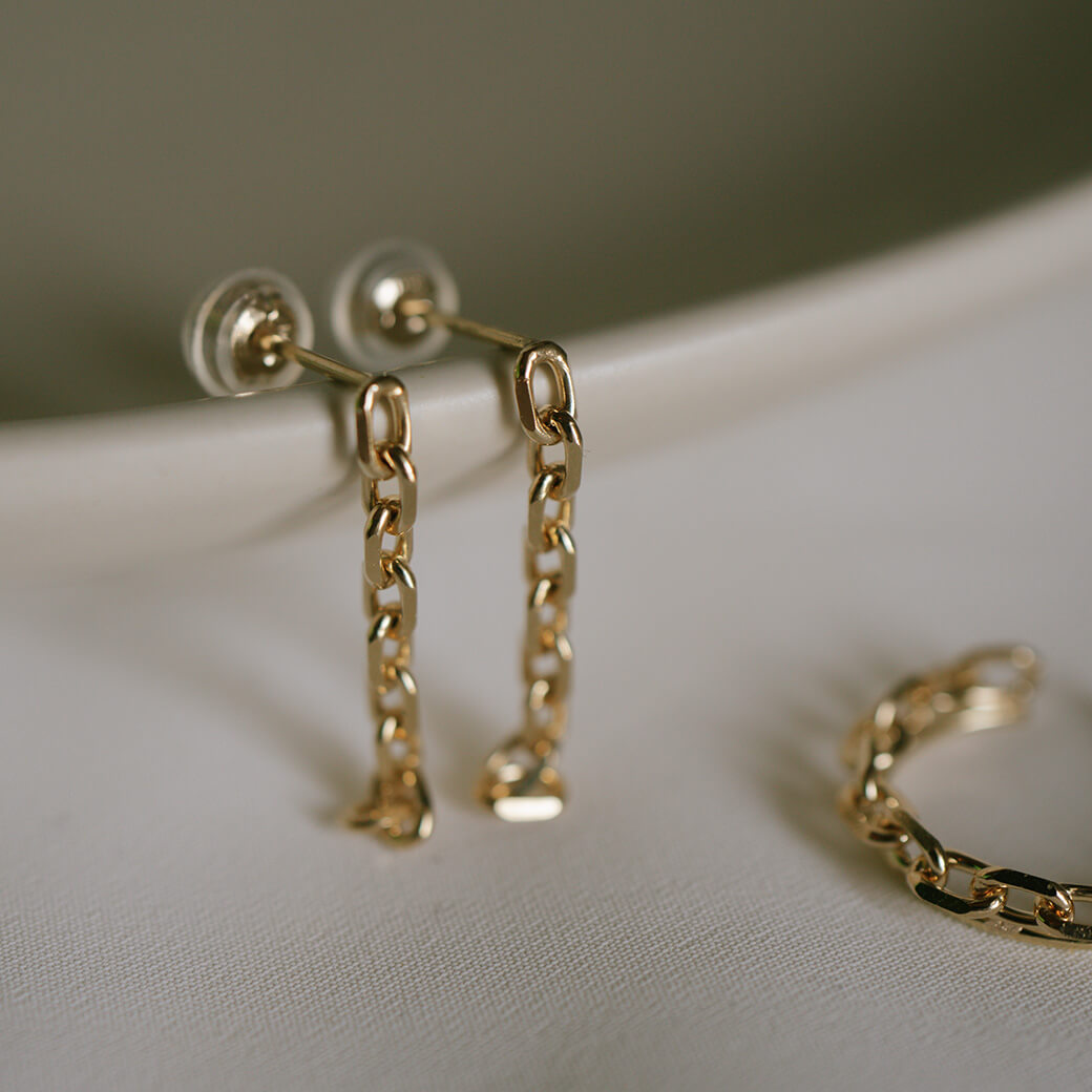 10K Gold Elfine Chain Link Pierce | SILSILA