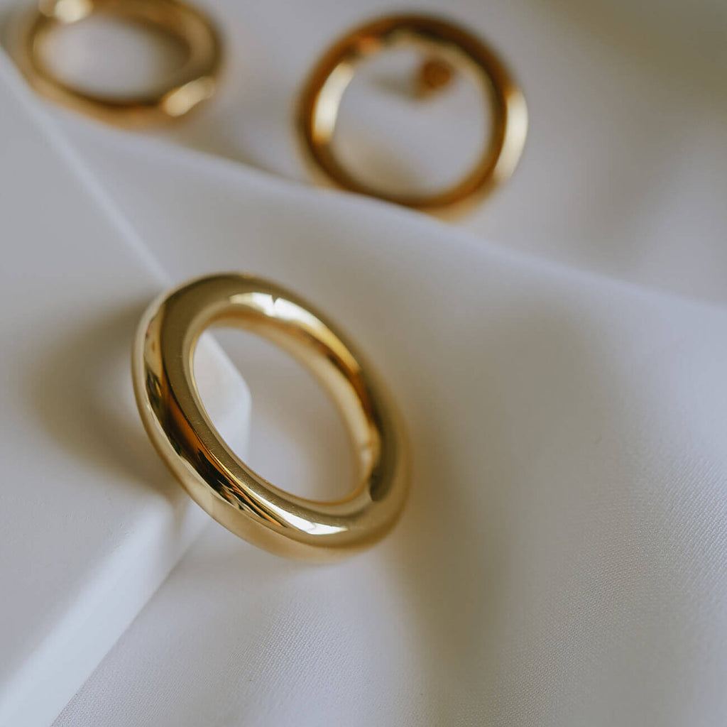 18K Gold Plated Sterling Silver Puffy Ring | AUREOLA