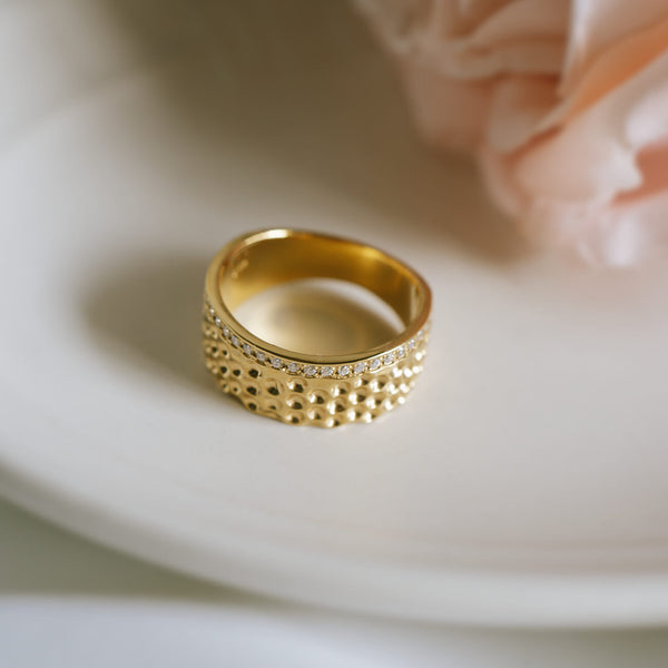 CZ Thimble Wide Ring | FORTUNA DITALE RING