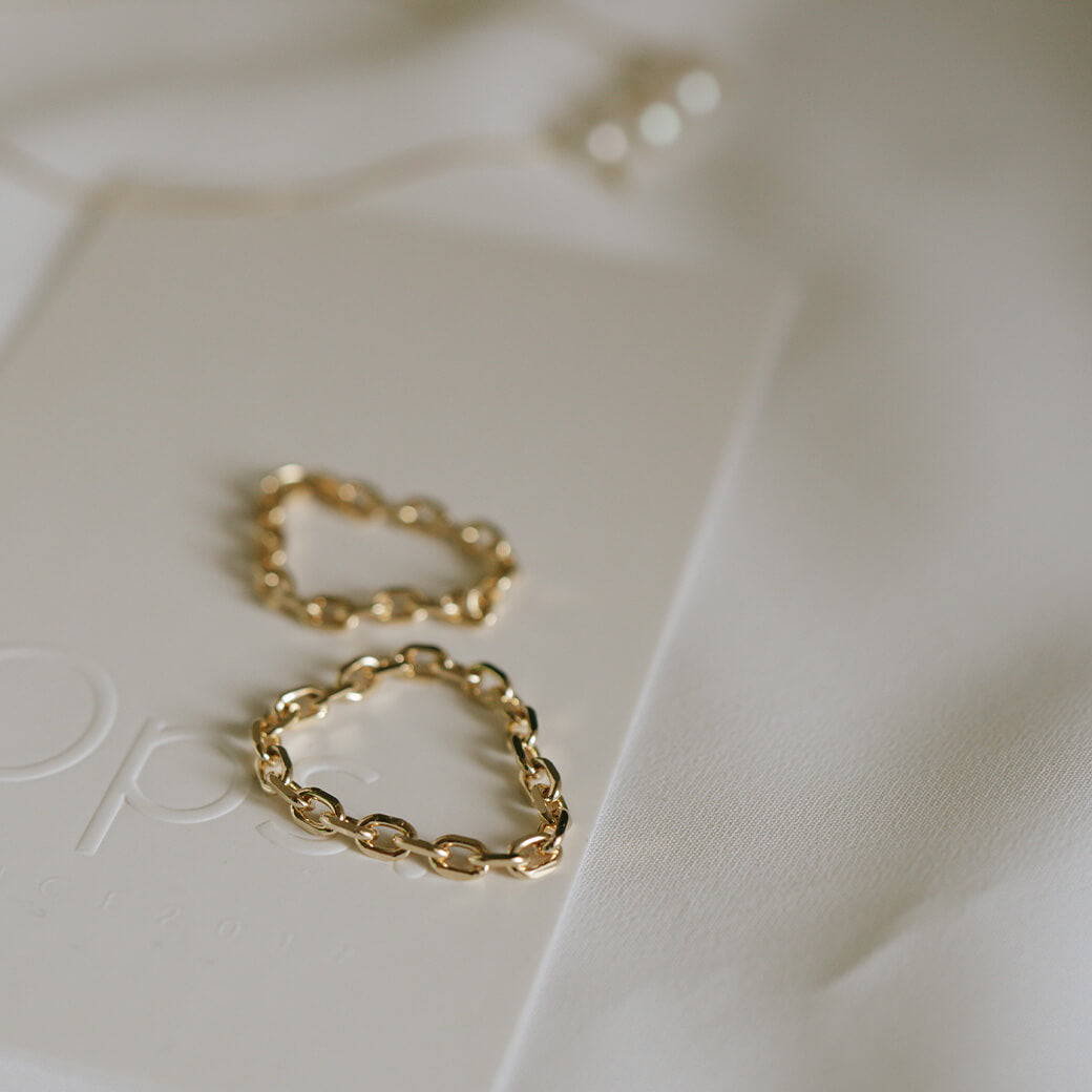 10K Gold Stacking Chain Ring | SILSILA