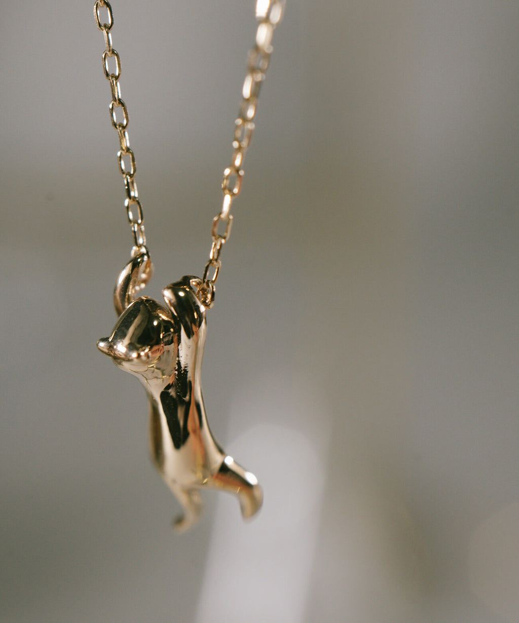 10K Gold Cat Necklace | ZOI-CAT