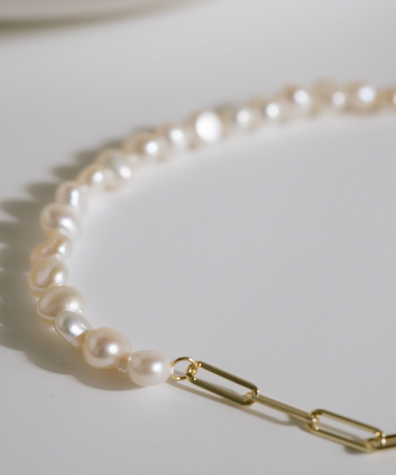 Baroque Pearl Link Chain Bracelet | AFRIZO-MIKTOS-BR