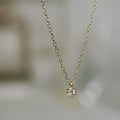 10K Gold Single Stone Diamond Necklace | ASTERI-SEIRIOS
