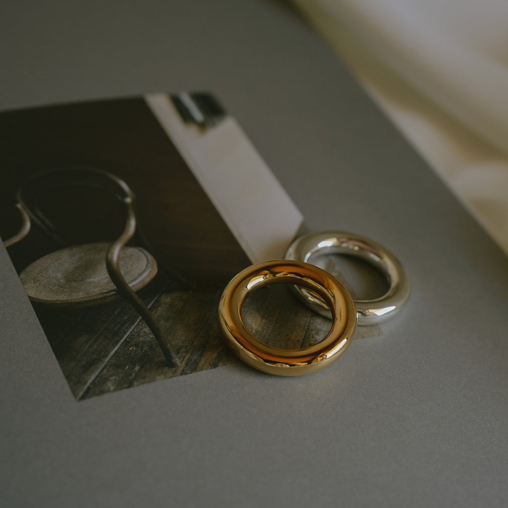 18K Gold Plated Sterling Silver Puffy Ring | AUREOLA