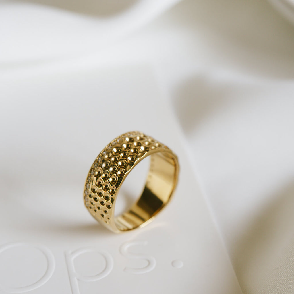 Cz Thimble Wide Ring | FORTUNA DITALE