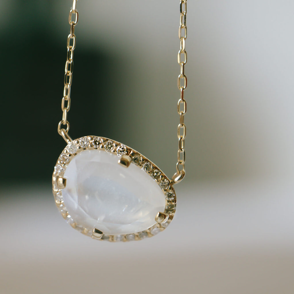 10K Gold Moonstone Necklace | PROPRIUM NEBULA