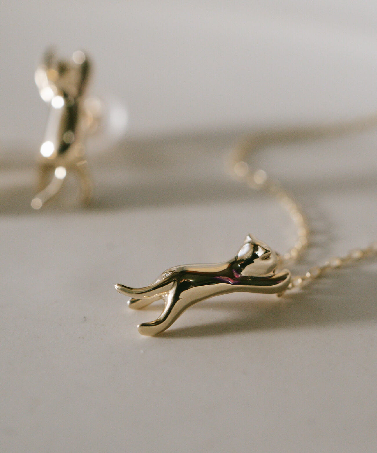10K Gold Cat Necklace | ZOI-CAT