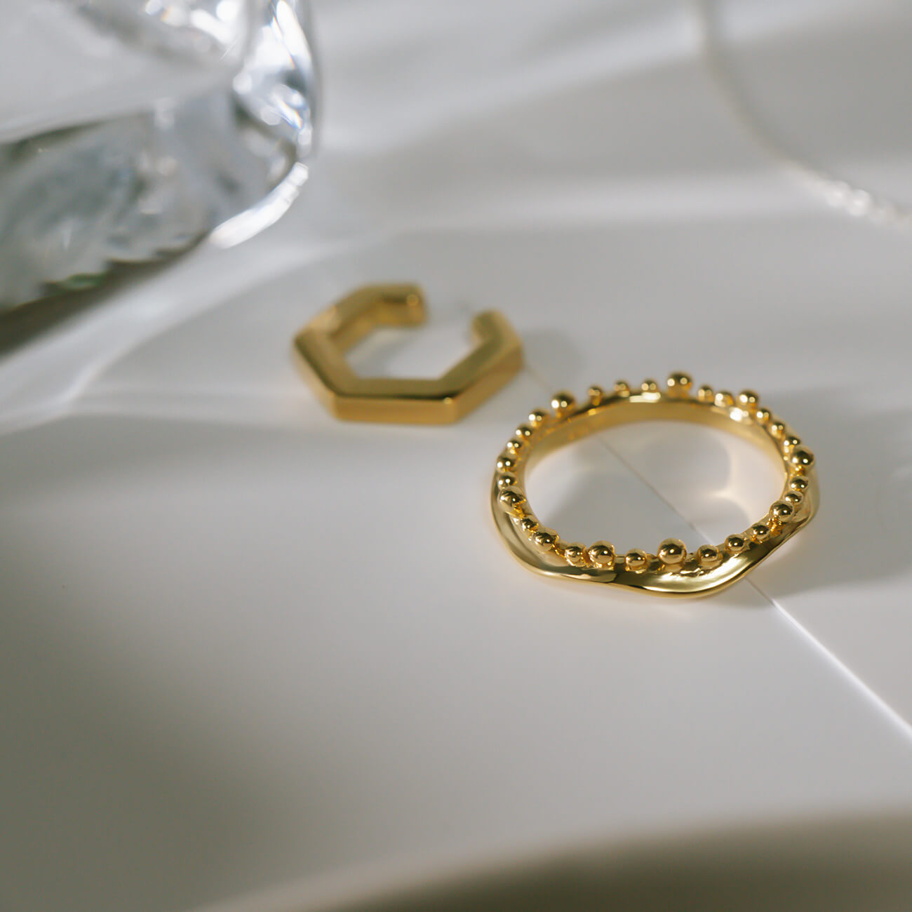 18K Gold Plated Sterling Silver Water Crown Ring | MIELIKKI-PUDOTA
