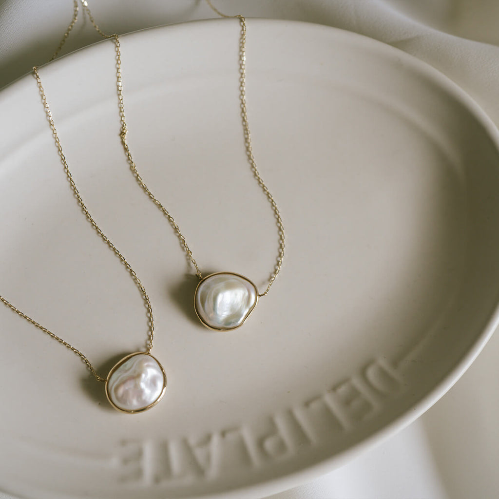 Coin Pearl Gold Necklace | PROPRIUM PERLA