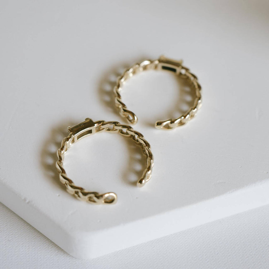 Baguette Cut Chain Earcuff ＆ Ring | TRESOR-MONO