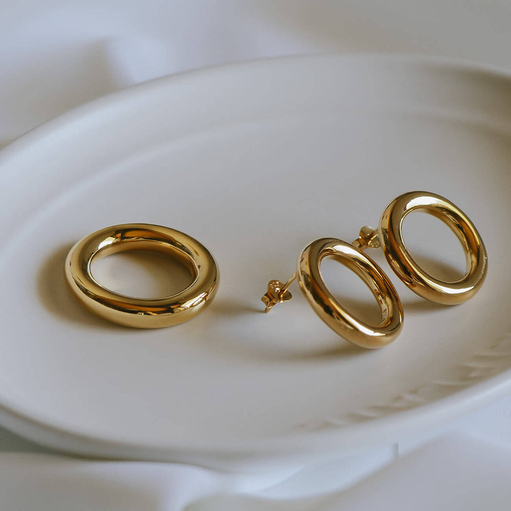 18K Gold Plated Sterling Silver Puffy Ring | AUREOLA