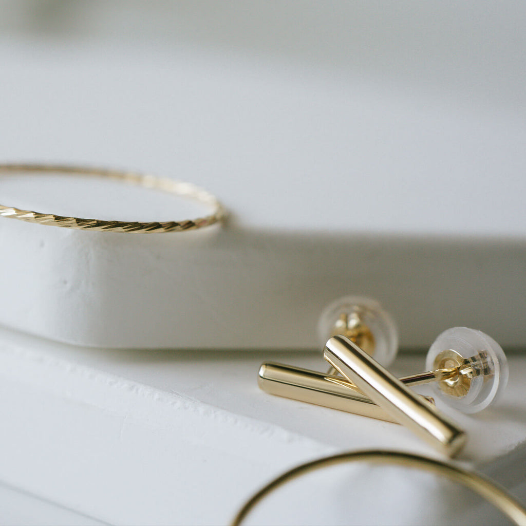 18K Gold Tiny Twigs Earrings | SILPHA