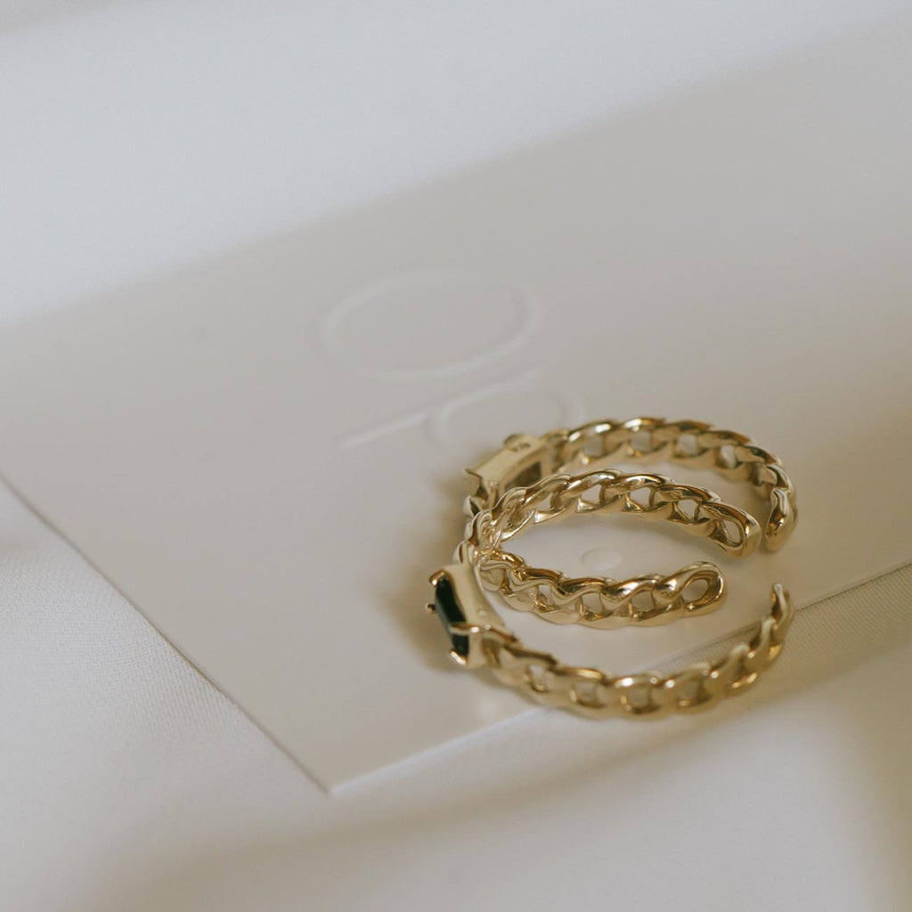 Baguette Cut Chain Earcuff ＆ Ring | TRESOR-MONO
