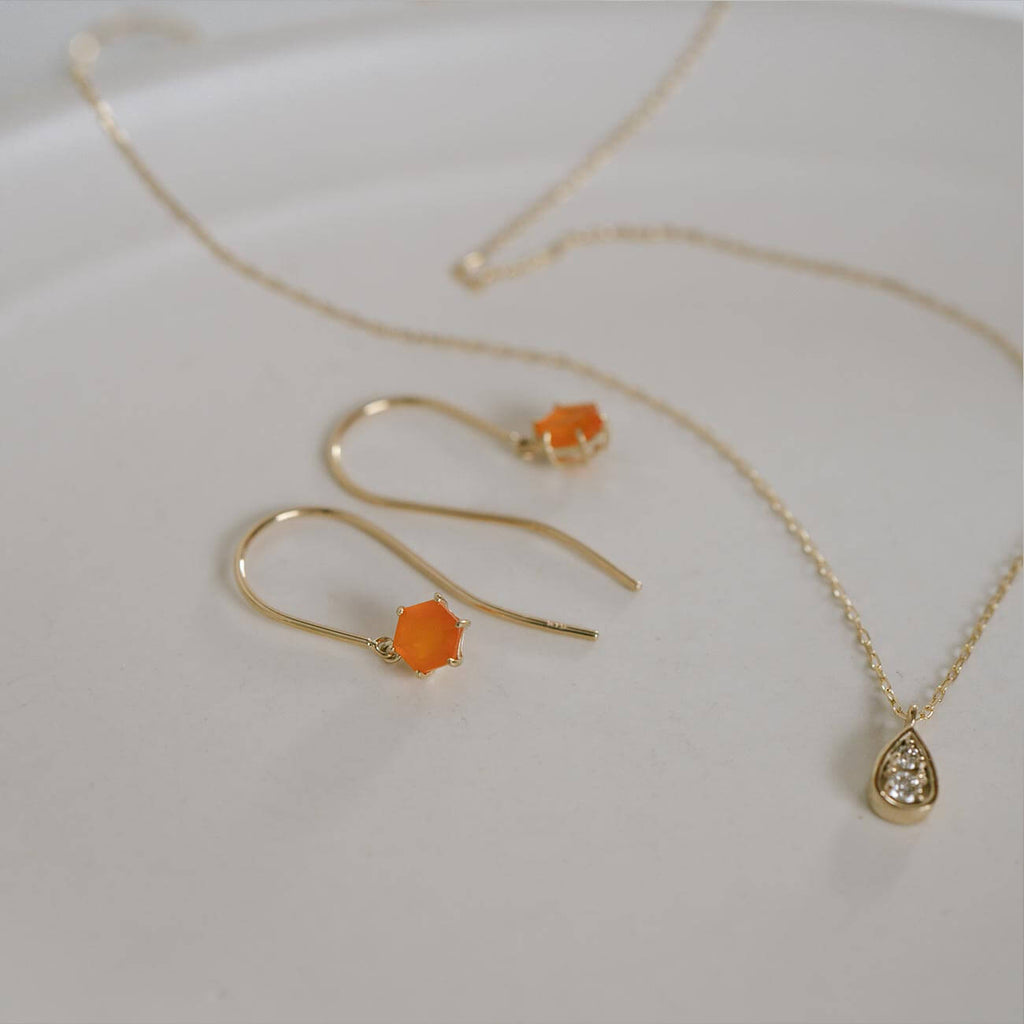 Gemstone Pentagonl Earring | TRESOR PENTA