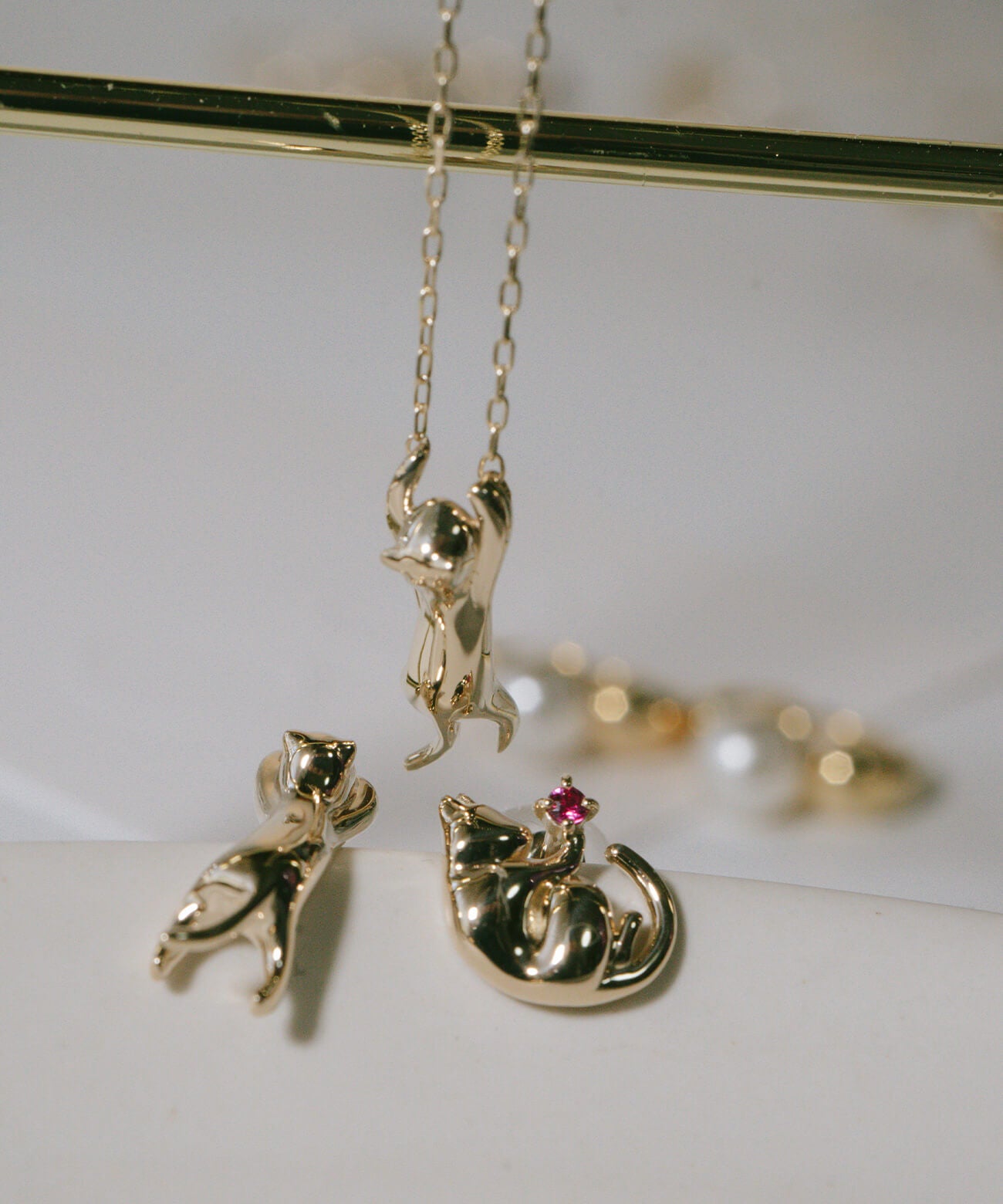 10K Gold Cat Necklace | ZOI-CAT