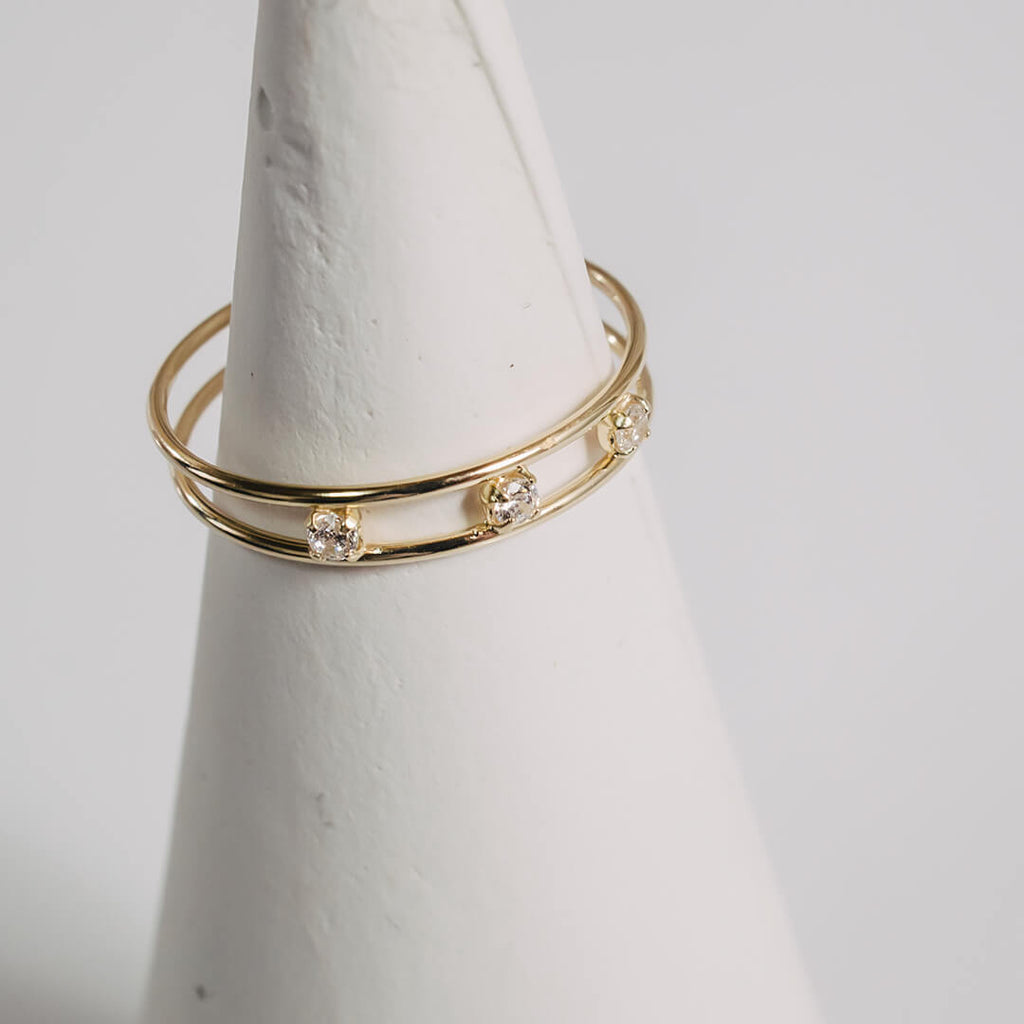 10K Gold Double Line Ear Cuff | JEMMY
