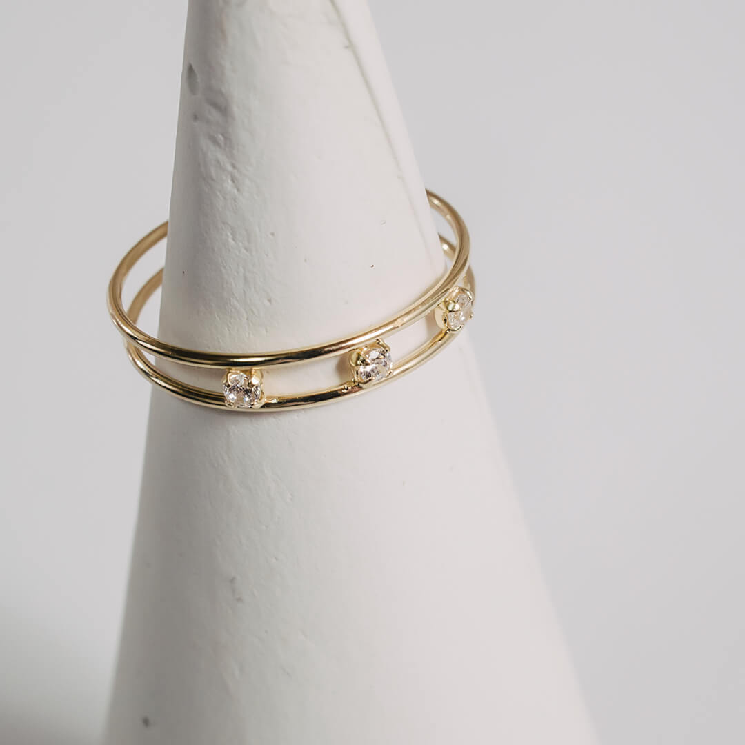 10K Gold Double Line Ear Cuff | JEMMY