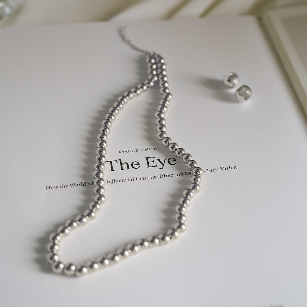 925 Sterling Silver Ball Chain Necklace | PALMYLA SHORT