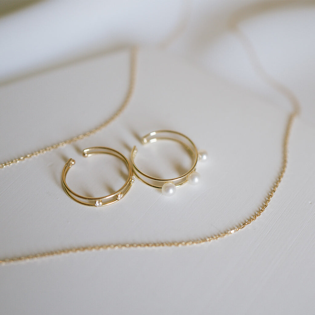 10K Gold Double Line Ear Cuff | JEMMY