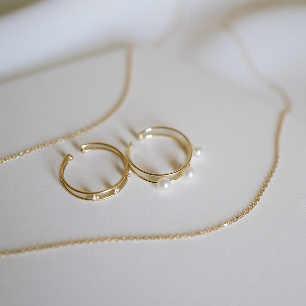 10K Gold Double Line Ear Cuff | JEMMY