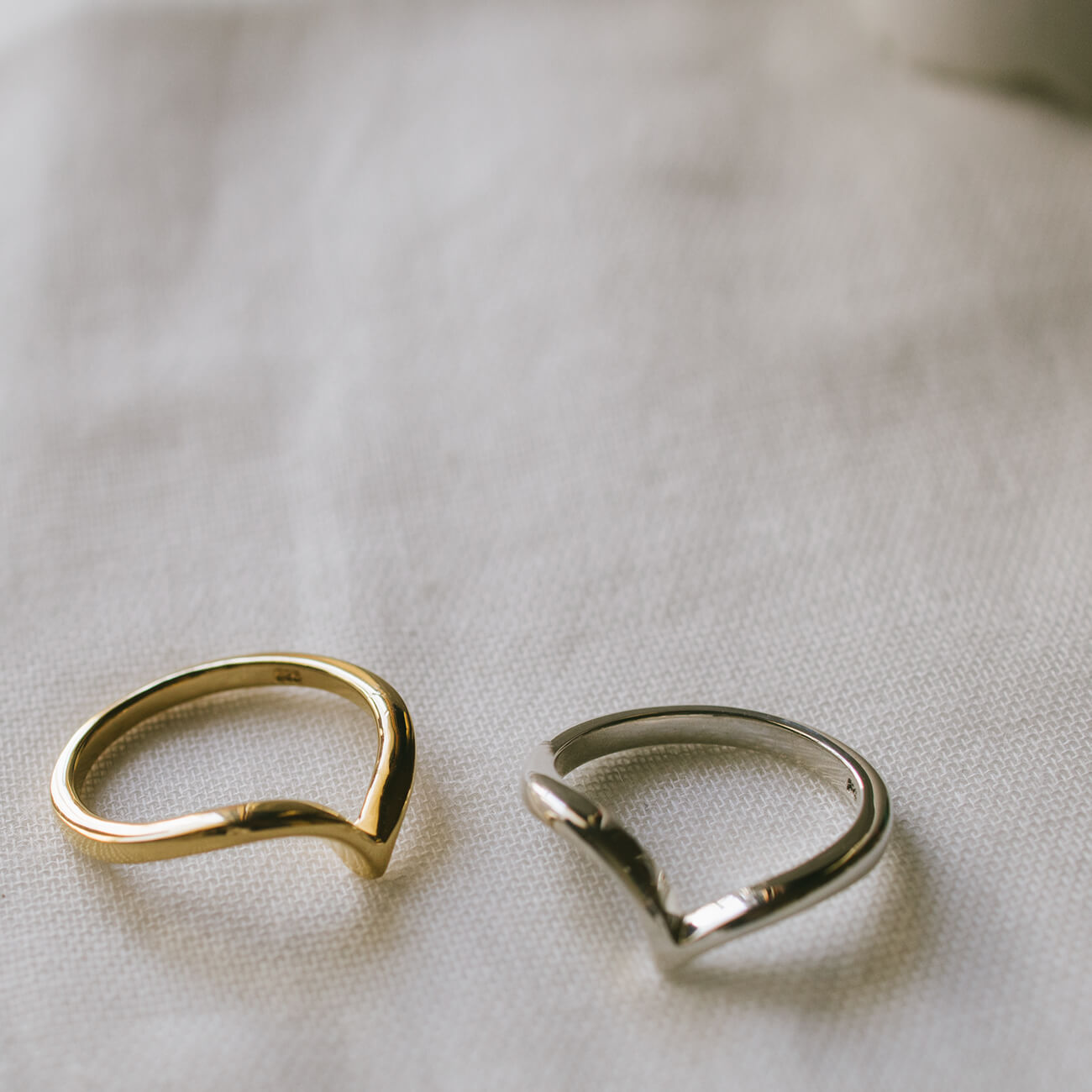 18K Gold Plated Sterling Silver Chevron Ring | GAVIOTA
