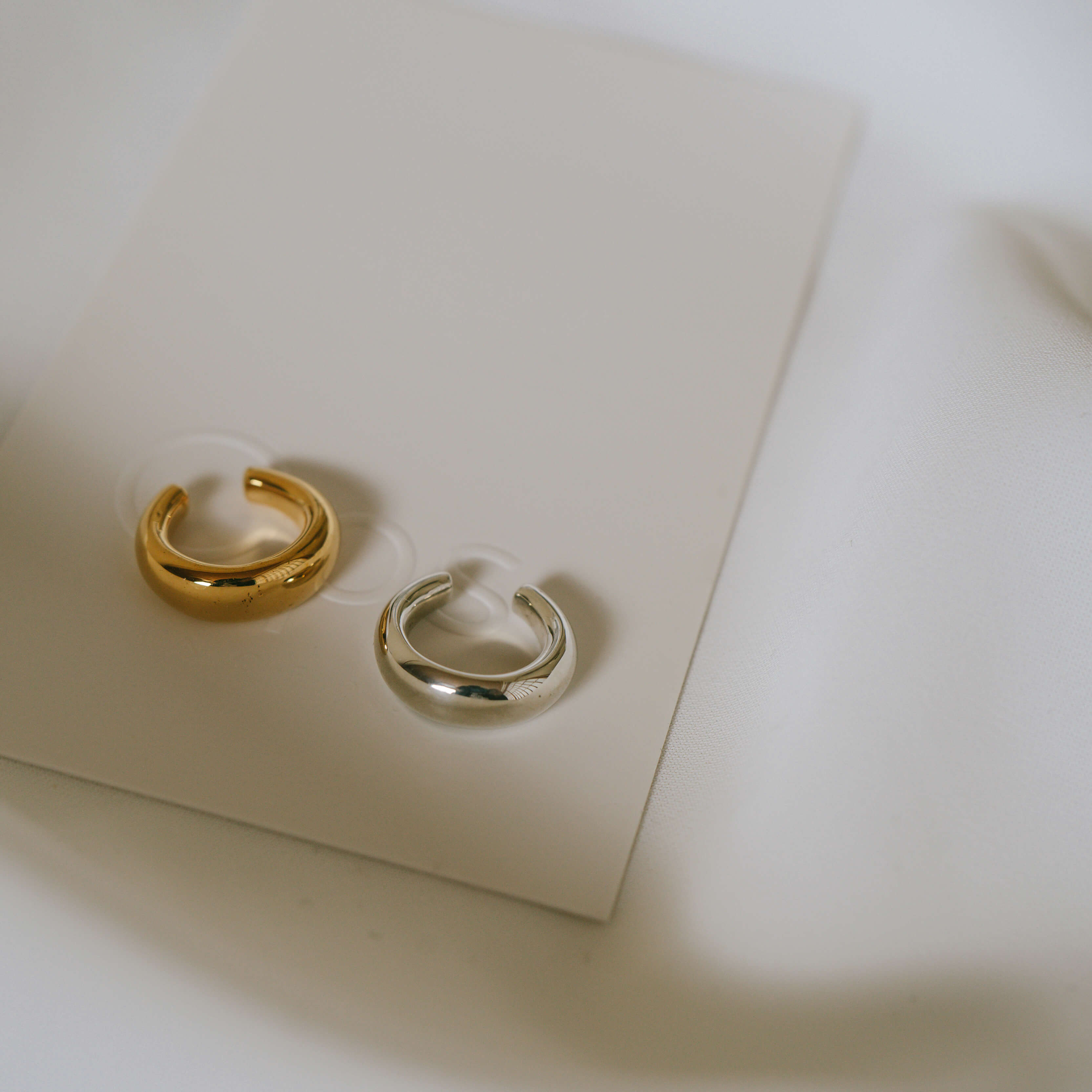 18K Gold Plated Sterling Silver Plump Ear Cuff | JENOA