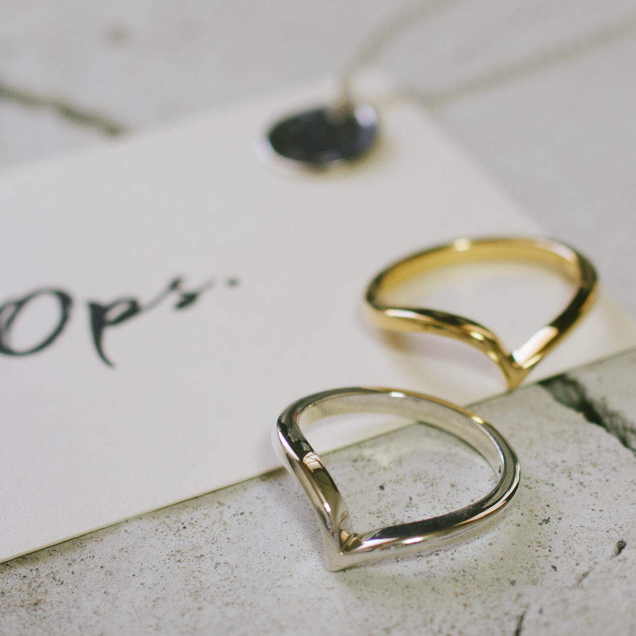 18K Gold Plated Sterling Silver Chevron Ring | GAVIOTA
