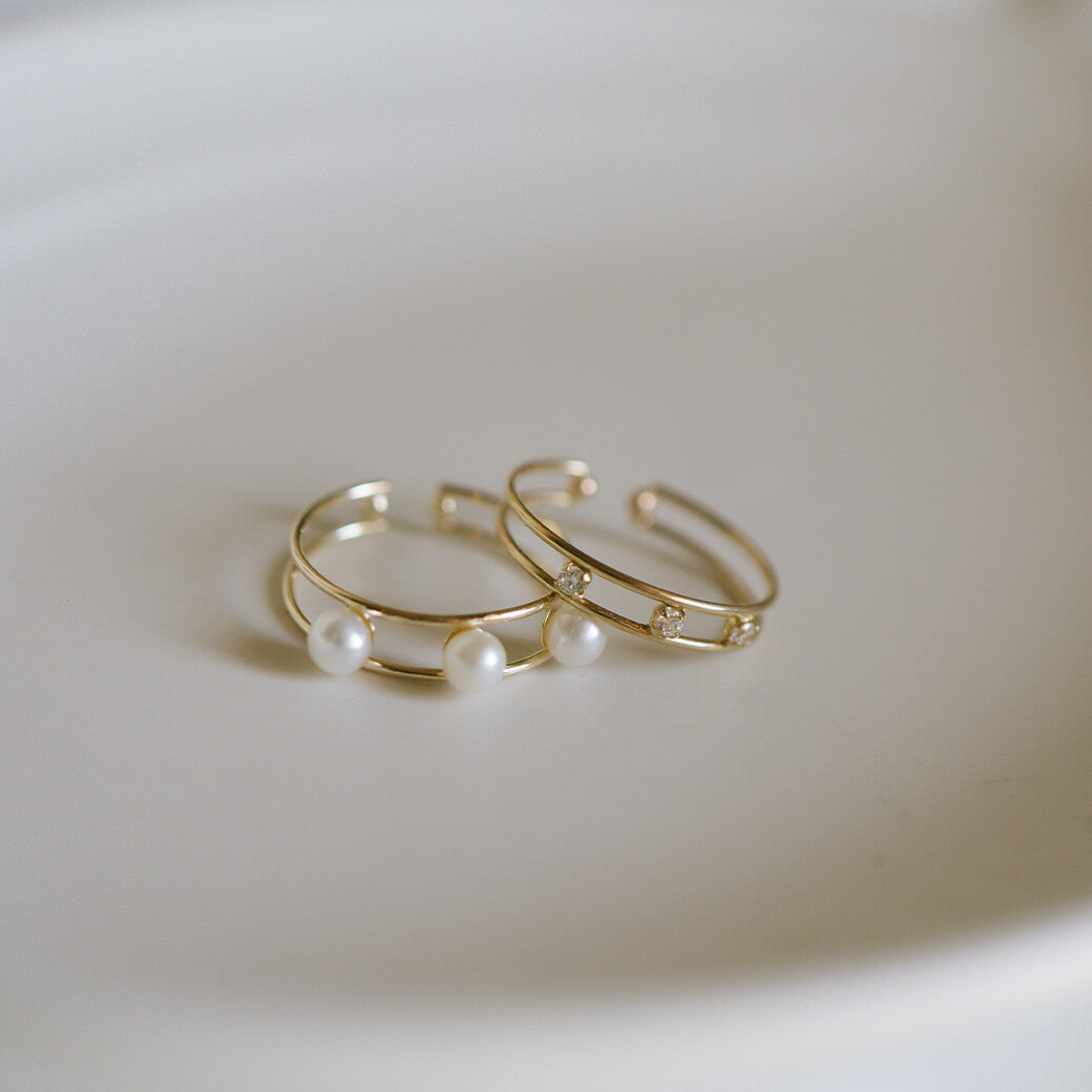 10K Gold Double Line Ear Cuff | JEMMY