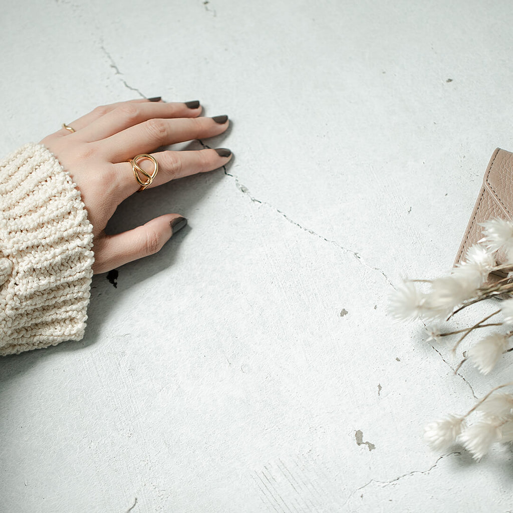 18K Gold Plated Sterling Silver Wavy Road Ring | FATONU