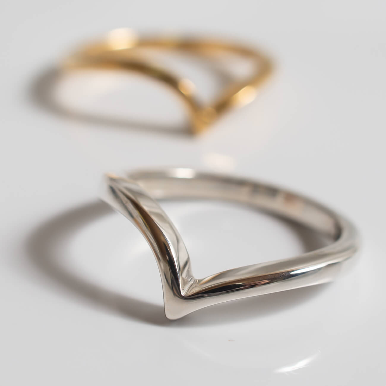 18K Gold Plated Sterling Silver Chevron Ring | GAVIOTA