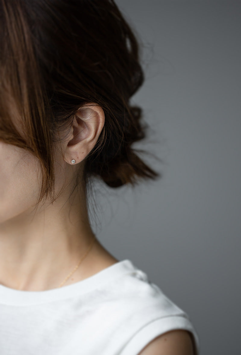 H&c Cut Pt900 Precious Diamond Stud Earrings | EDELE