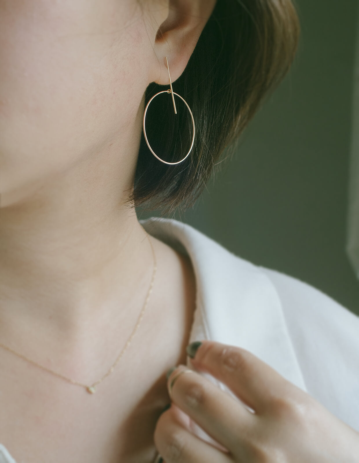 10K Gold Delicate Hoop Earrings | ORCUS-K10