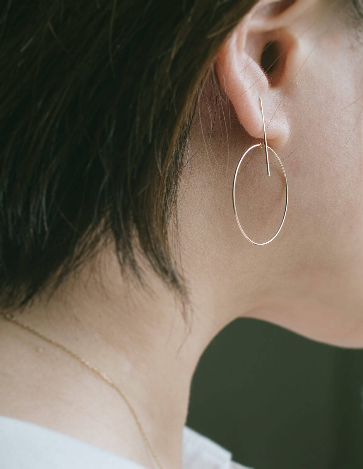 18K Pink Gold Delicate Hoop Earrings | ORCUS