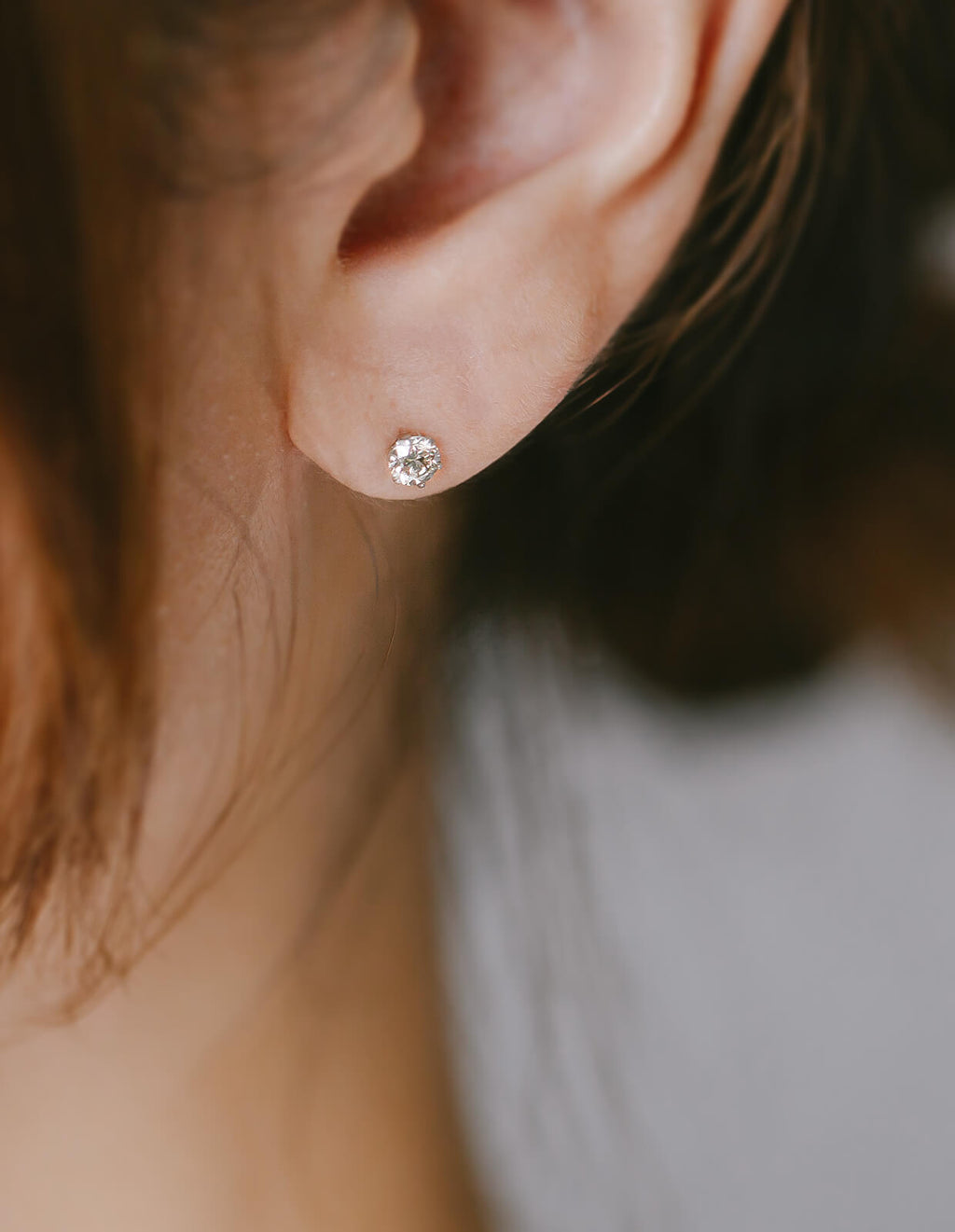 H&c Cut Pt900 Precious Diamond Stud Earrings | EDELE