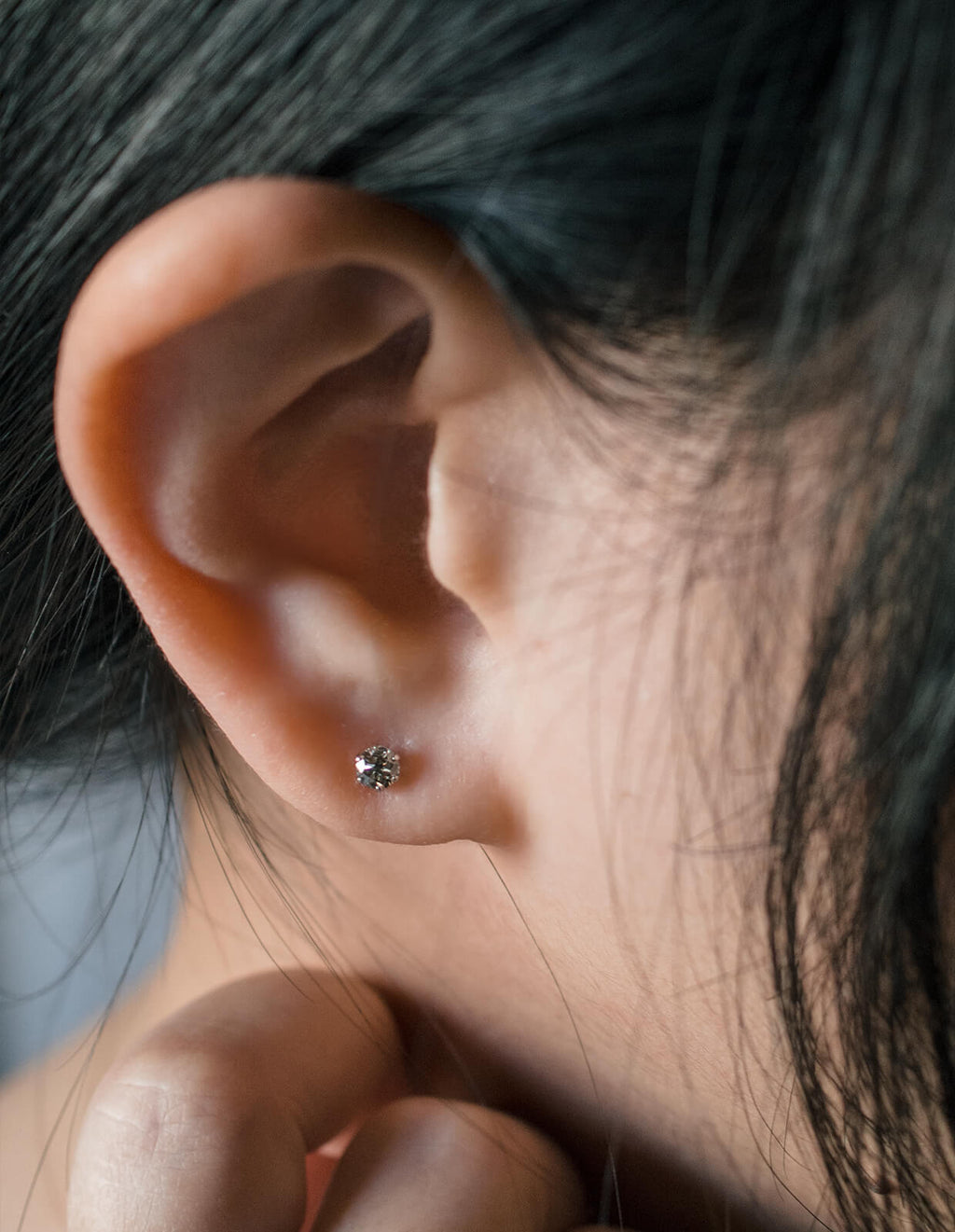 H&c Cut Pt900 Precious Diamond Stud Earrings | EDELE