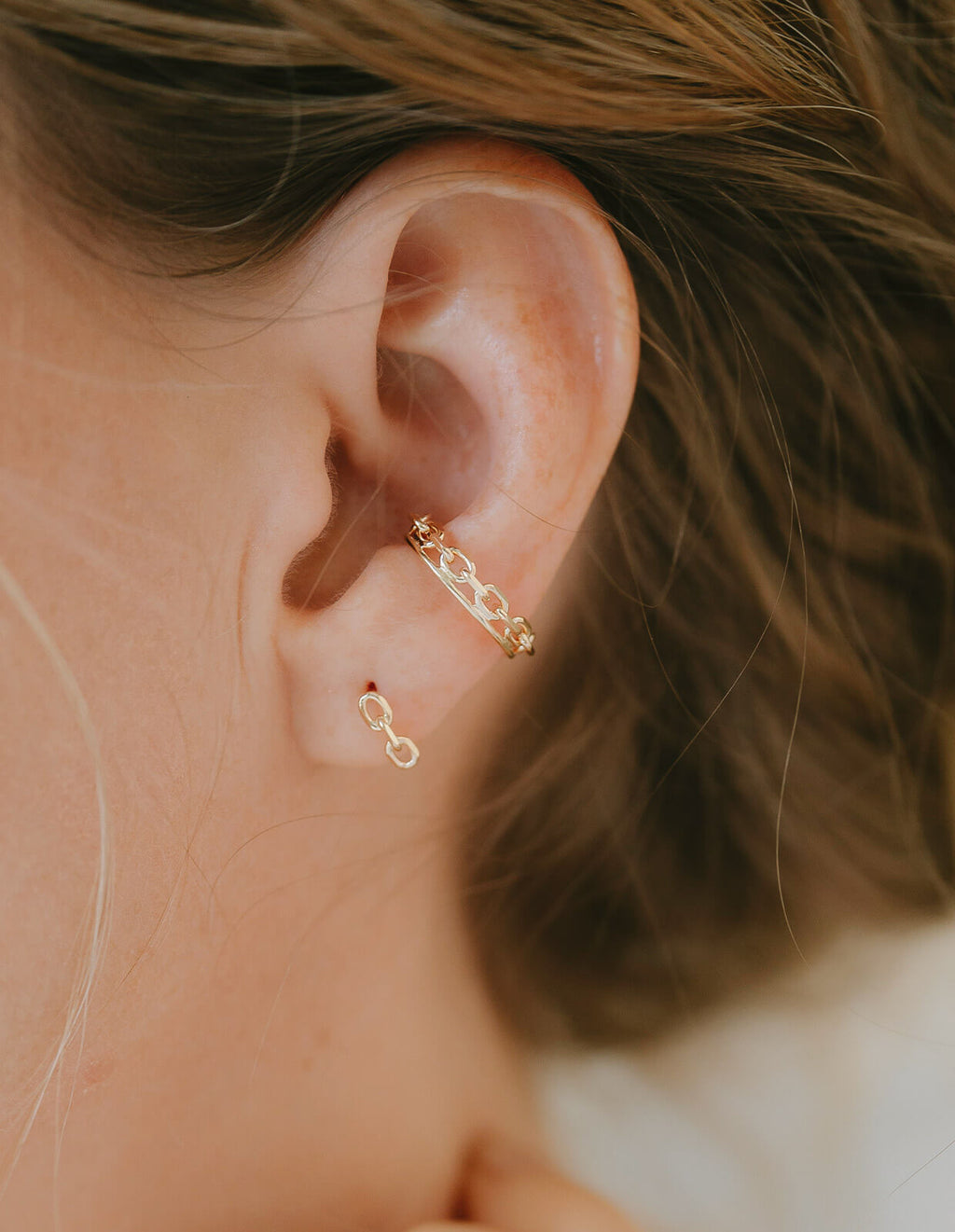 10K Gold Tiny Chain Link Pierce | KATENA