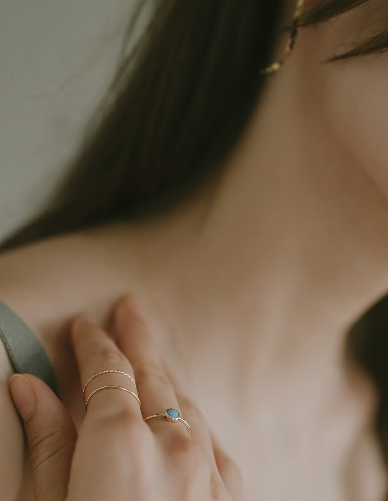 18K Gold Dainty Skinny Ring | SILPHA