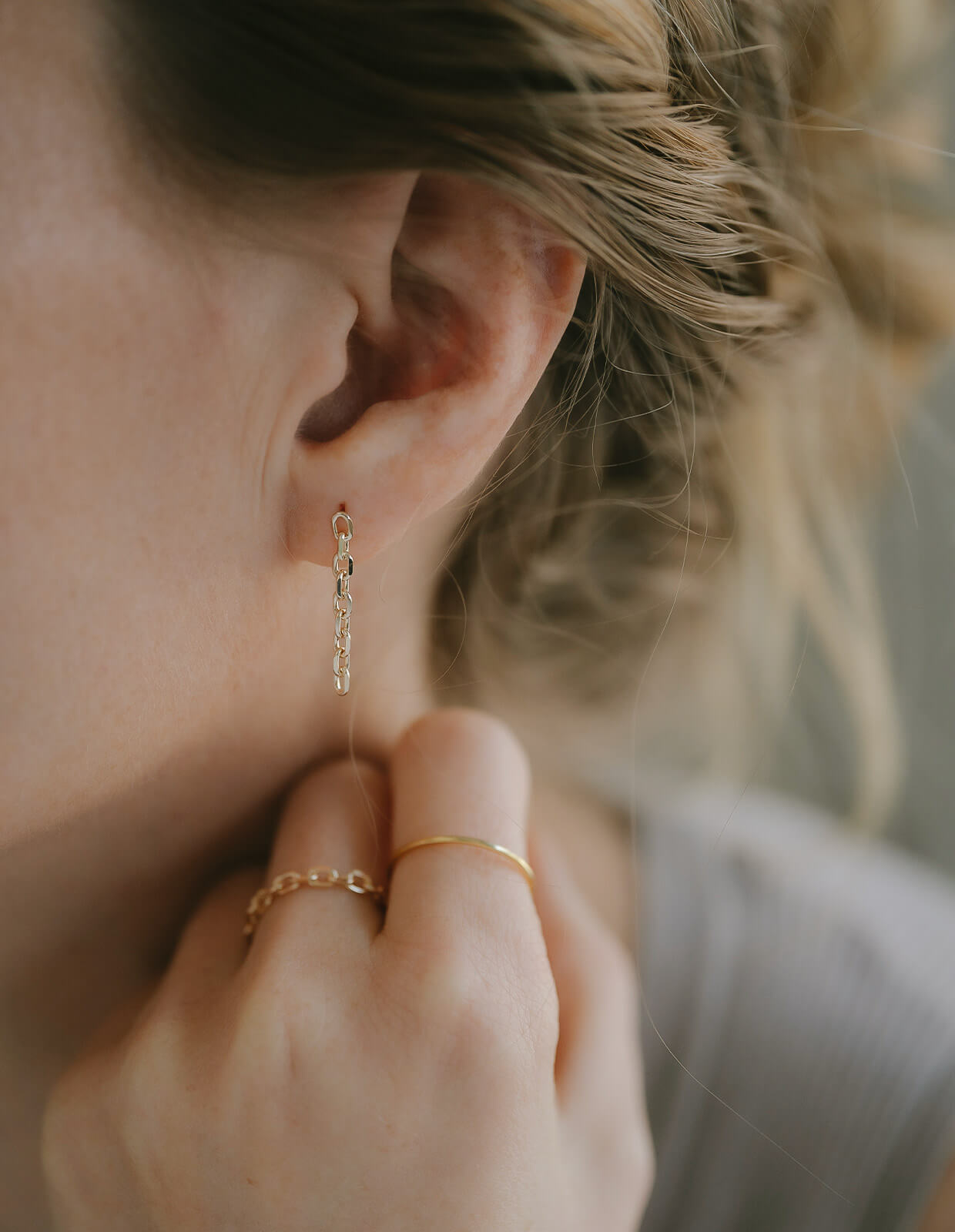 10K Gold Elfine Chain Link Pierce | SILSILA
