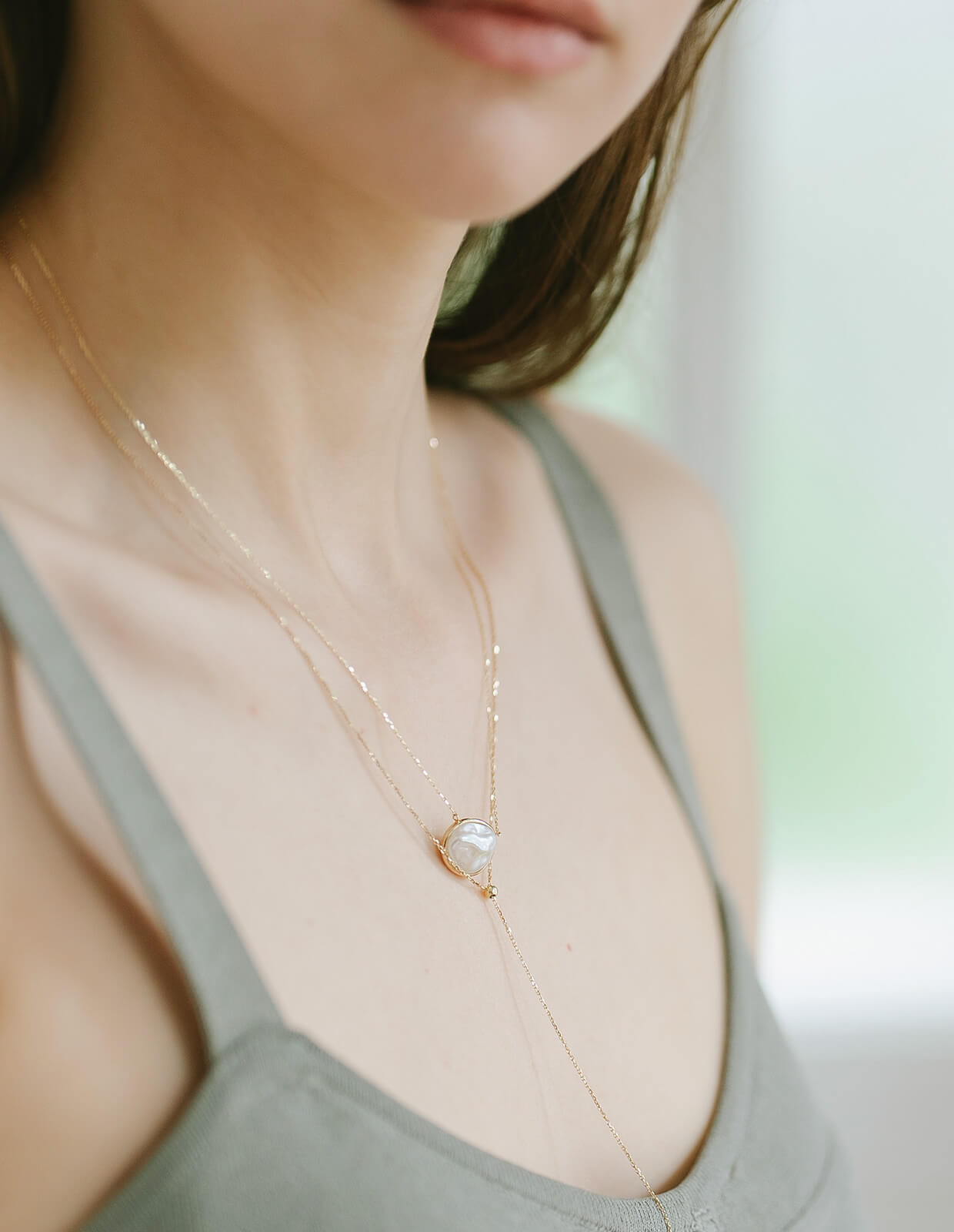 Coin Pearl Gold Necklace | PROPRIUM PERLA