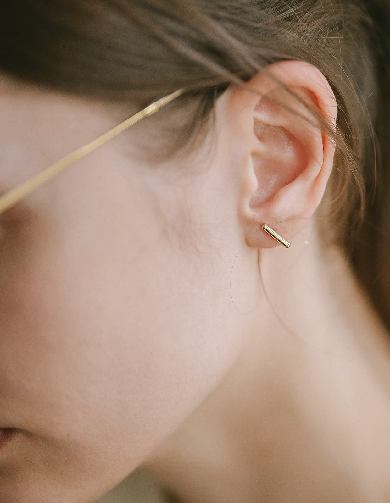 18K Gold Tiny Twigs Earrings | SILPHA
