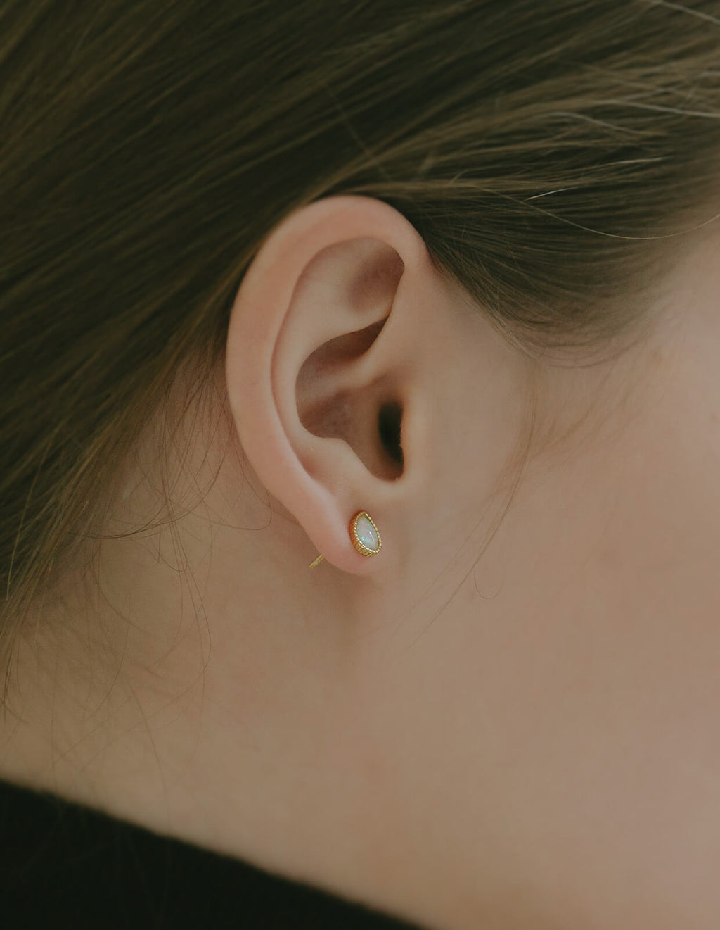 18K Gold Plated Sterling Silver Drop Synthetic Opal Earrings | SOPOROS-DROP