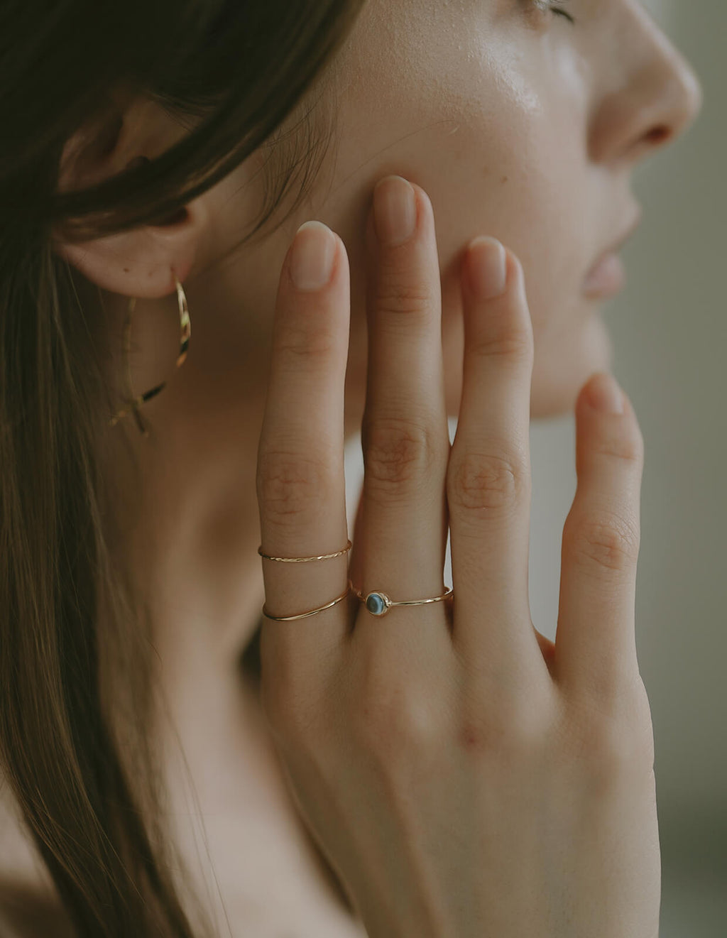 18K Gold Dainty Skinny Ring | SILPHA