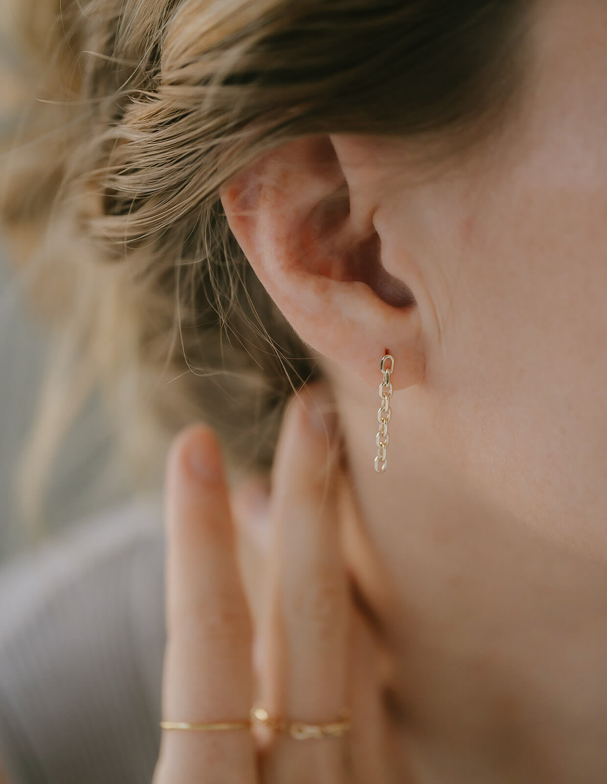 10K Gold Elfine Chain Link Pierce | SILSILA