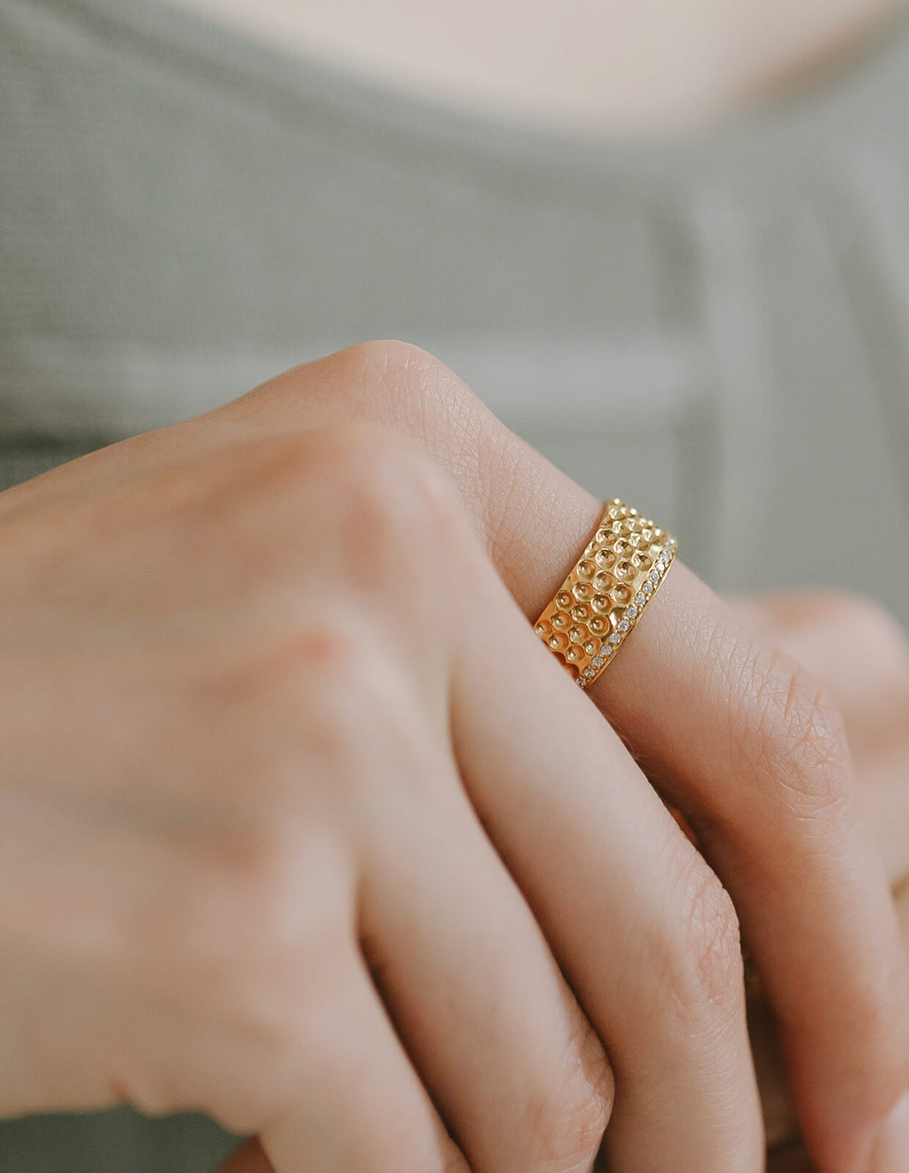Cz Thimble Wide Ring | FORTUNA DITALE