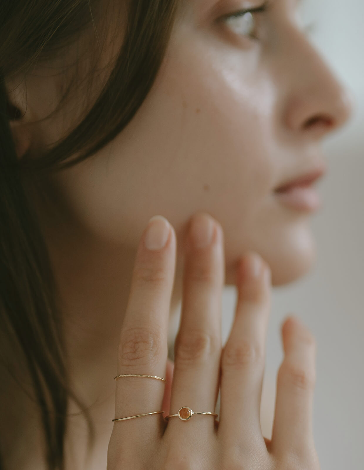 18K Gold Dainty Skinny Ring | SILPHA
